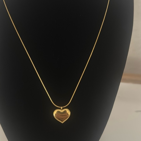 HEARTS NECKLACE, 18K GOLD PLATED STEEL - Picture 3 of 4
